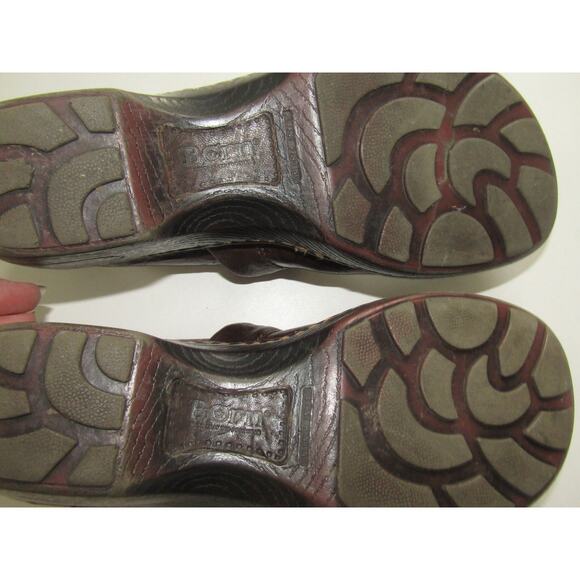 Børn Women’s Brown Leather Clogs Slip-On Shoes Size 9 / 40.5 Comfort Neutral - Picture 9 of 10